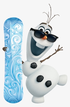 Olaf Png Transparent - Olaf With Snow Board