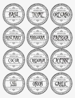 Free Printable Food Labels And Canning Labels Blissfully - Herbs And Spices Label