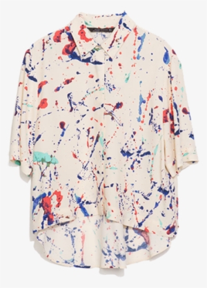 Una Prenda Con Manchas De Pintura - Zara Paint Splatter Shirt