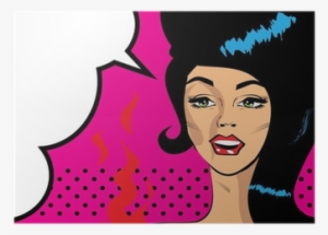 Retro Pop Art Hot Woman Love Vector Illustration Of - Pop Art Peluqueria