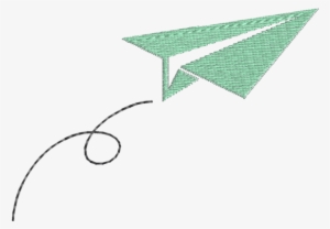 Aviãozinho De Papel - Hd Green Paper Plane Png