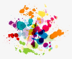 Colorful Paint Splatter Transparent Clip Art Image - Transparent Background Painting Png