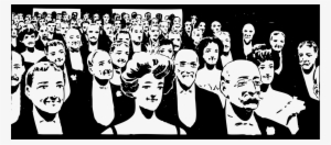 Audience Theatre The Arts Mass Media Drawing - Audience Black And White Clip Art