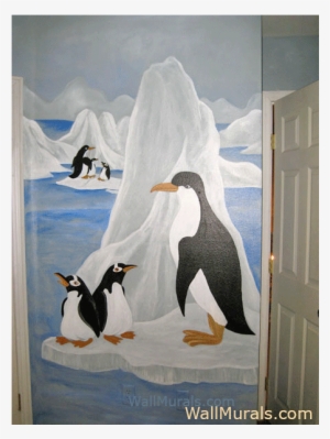 Penguin Wall Mural - Penguin Painting On Wall