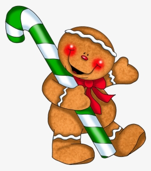 Toy Story 3 Clip Art - Gingerbread Man Holding A Candy Cane