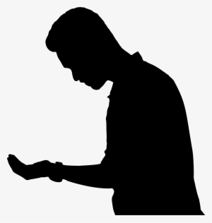 This Free Icons Png Design Of Man Looking At Hand Silhouette