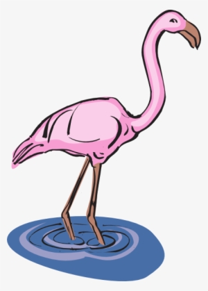 Standing In Clip Art At Clker Com - Flamingo In Water Clipart