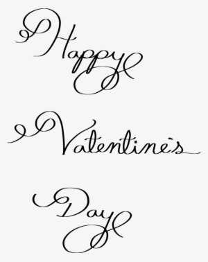 Calligraphy Wall Decal Handwriting Clip Art - Valentine Day Png White