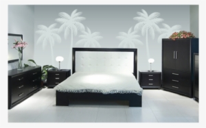 Palm Tree Silhouettes Paint By Number Wall Mural - Mural