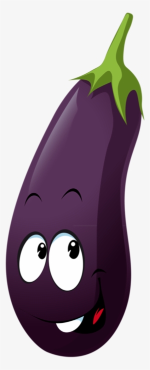 Eggplant Clipart Individual Fruit Vegetable - Cartoon Aubergine