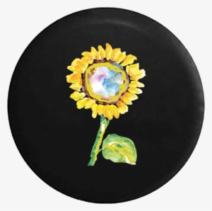 Painted Look Sunflower Yellow Natural Jeep Camper Spare - Gear