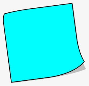 Blue Sticky Note Clip Art At Clker - Blank Sticky Note Clipart