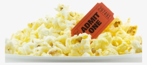 high-quality popcorn cliparts - admit one ticket