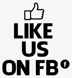 Like Us Facebook Sticker - Like Us On Facebook Black And White