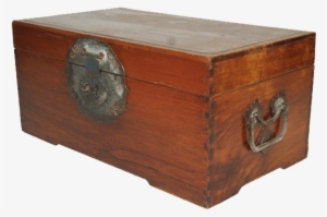 Document Box With Circular Brass Lock Plate - Box