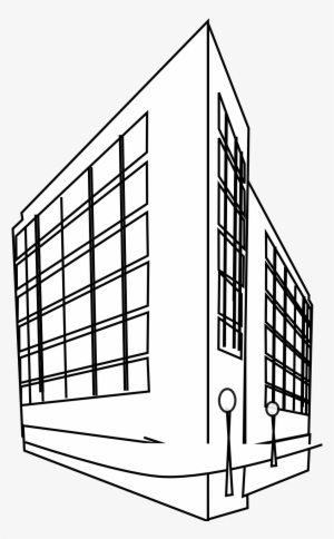 Building Black White - Draw A Office Building