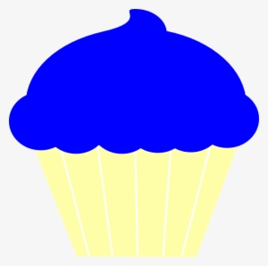 Cupcake Clip Art At Clker - Cupcake Blue And Yellow