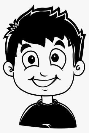 Clipart - Boy Black And White Cartoons