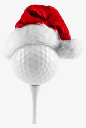 Christmas Golf Ball - Baseball With Santa Hat