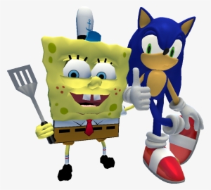 Spongebob With Sonic - Spongebob Squarepants Sonic