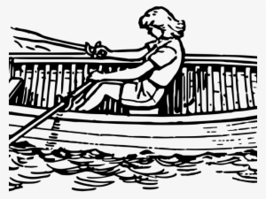 Row Boat Clipart Transportation - Black And White Boats Clip Art