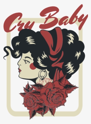 Cry Baby - Rote Band-imitat-goldfolie Blühen Baby-dusche Karte