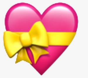 Hearts Emojis Emojisticker Emojiheart - Heart With Ribbon Emoji