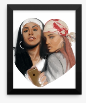 Aaliyah Rihanna Framed Art - Picture Frame