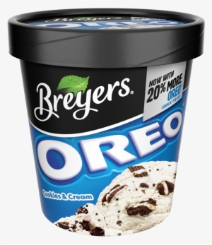 A 16 Ounce Tub Of Breyers Oreo Front Of Pack - Breyers Original Ice Cream Natural Vanilla 16 Oz