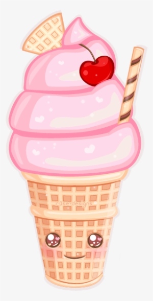 Kawaii Icecream - Ice Cream Sundae Drawing Cute
