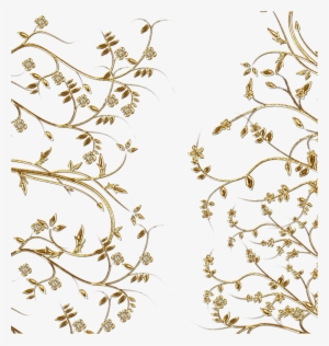Gold Swirl Design Png Download - Gold Branch Png