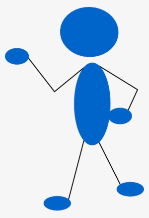 Blue, Stick, People, Man, Figure, Person, Pointing - Stick Figure Explaining Png