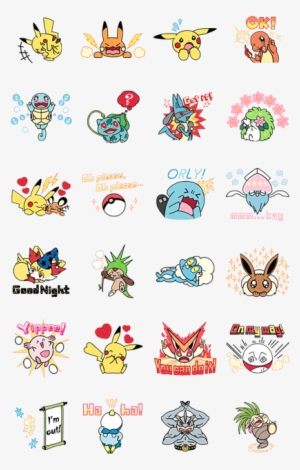 Animated Pokémon Stickers [with Animation] Sticker - Pokemon Line Stickers