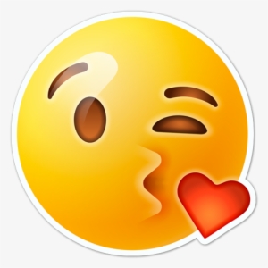 Emoji Whatsapp Png Beso - Emoji Beso Con Corazon