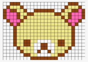 Korilakkuma Perler Bead Pattern Bead Sprite Pixel Art Grid Skull Transparent Png 504x357 Free Download On Nicepng