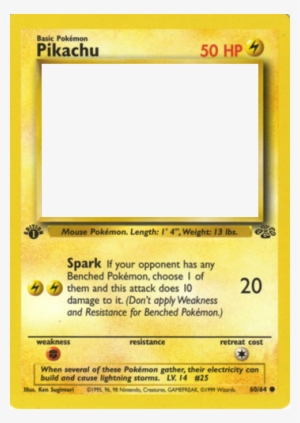 electric blank pokemon card
