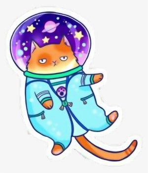 💖not My Art💖 Space Cat Kawaii Cat Spacecat Freetoe - Space Stickers