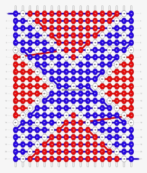 Download Preview - Confederate Flag Friendship Bracelet Pattern
