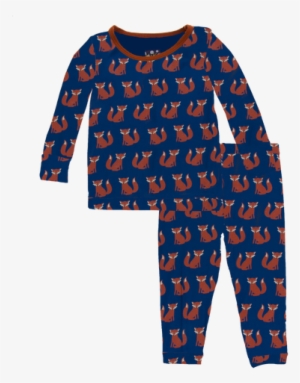 Kickee Pants Custom Print Long Sleeve Pajama Set - Pajamas