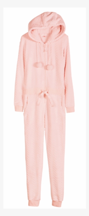 ladies' pajama jumpsuit, pink - pajamas