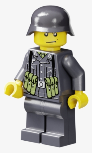 Wwii German Soldier With Mp40 Pouches - Lego German Soldiers Ww1