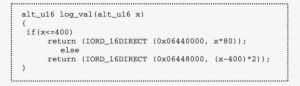 Ansi-c Pseudo Code Of The Logarithmic Calculation Running