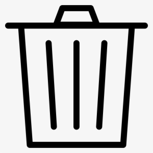 Thin Recycle Bin Delete Garbage Comments - Recycle Bin White Icon