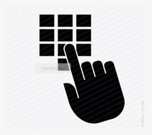 Vector Icon Of Hand Entering Secret Code On Keypad - Square Group Job Circular 2018