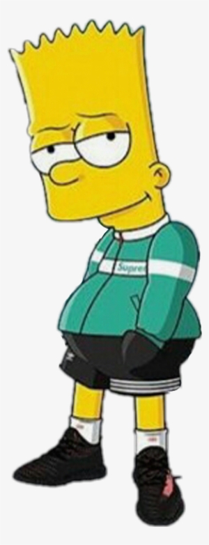 Simpson Simpsons Supreme Weed - Bart Simpson Hypebeast Png