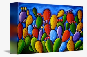 "prickly Pear Cactus" By Renie Britenbucher - Whimsical Prickly Pear Cactus
