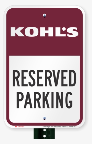 Reserved Parking Sign, Kohls - Electric Car Parking Signage