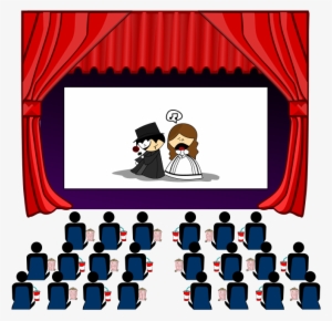 Clip Black And White Stock Movie - Movie Theater Clipart Png