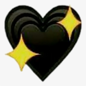 Heart Black Blackheart Emoji Emojisticker - Black Heart Emoji Png