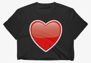 Emoji Crop Top T Shirt - Heart